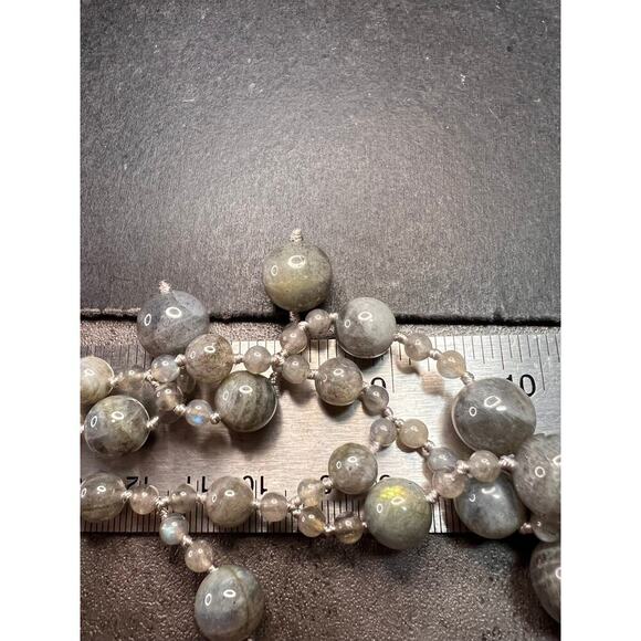 NEW labradorite bib statement necklace with sterling silver clasp - Picture 10 of 15